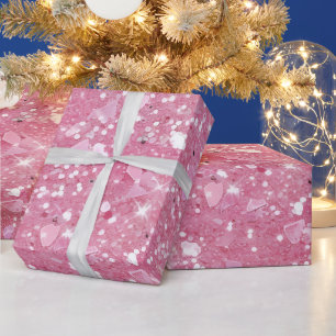 Pastel Pink Glitter Wrapping Paper