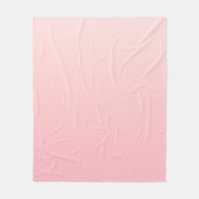 Pastel Pink Gradient Background Fleece Blanket (Front)