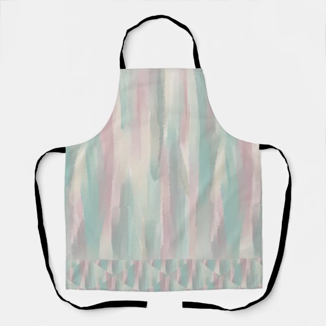 Pastel Pink & Green Aesthetic, Morocco Hills Range Apron (Front)