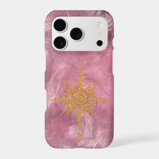 Pastel pink grid , golden sun 