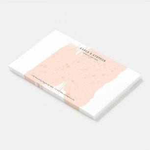 Pastel-Pink Grungy Brushstroke Post-it Notes