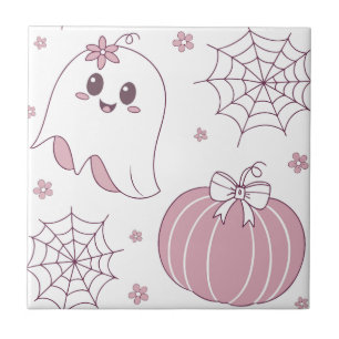 Pastel Pink Halloween Seamless Pattern (3) Tile