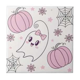Pastel Pink Halloween Seamless Pattern (4) Tile