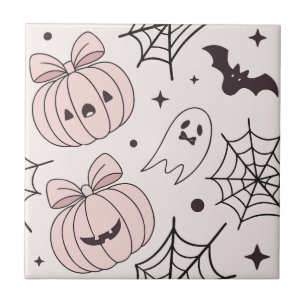 Pastel Pink Halloween Seamless Pattern (5) Tile