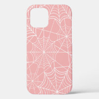 pastel pink halloween spider web