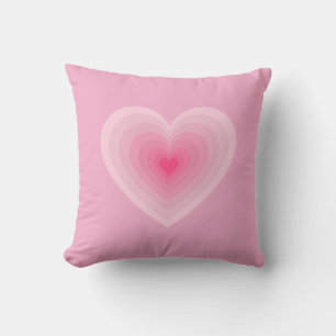 Pastel Pink Heart Design – Modern Love Symbol Cushion