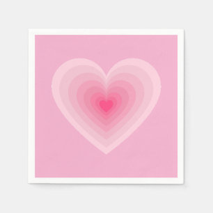 Pastel Pink Heart Design – Modern Love Symbol Napkin
