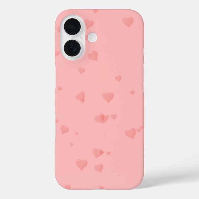 Pastel Pink Hearts Phone Case (Back)