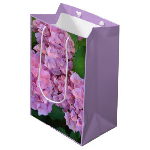 Pastel pink Hortensia hydrangea flowers Medium Gift Bag