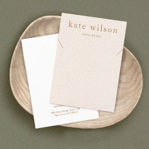 Pastel Pink Leather (image) Necklace Display Card