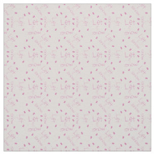 Pastel Pink "Let It Snow" Christmas Fabric