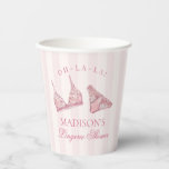 Pastel Pink Lingerie Shower Bachelorette Bridal Paper Cups<br><div class="desc">Oh-la-la! this dreamy pastel lingerie shower collection is sweet, flirty, and full of fun. Pastel tones and lacy details create the perfect balance of flirty and fresh for the bride’s big night. ★ Let me help you plan your next party! ★ If you need coordinating décor, please check my matching...</div>
