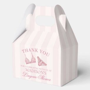 Pastel Pink Lingerie Shower Bachelorette Gable Favour Box