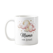 Pastel Pink “Mama Est.” Mug – Baby Shower Gift