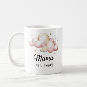 Pastel Pink “Mama Est.” Mug – Baby Shower Gift