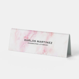 Pastel Pink Marble Immigration Attorney