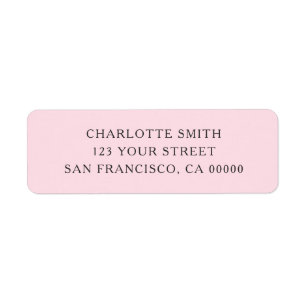 Pastel pink minimalist modern and simple address