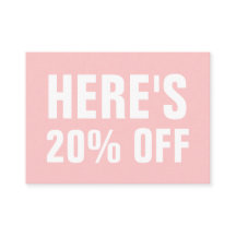 Pastel pink minimalist trendy simple discount card