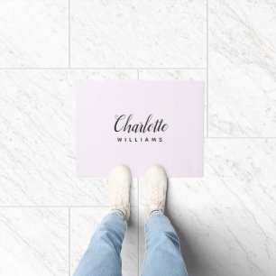 Pastel Pink Monogram Door Mat – Custom Design