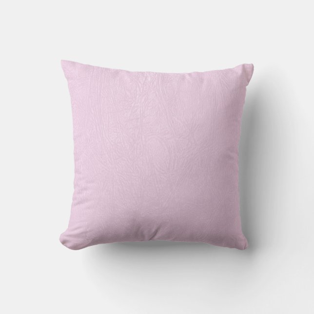 Pastel Pink Natural Fox Leather Look Cushion (Front)