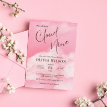 Pastel Pink On Cloud 9 Bridal Shower