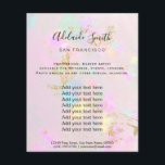 pastel pink opal photo design flyer<br><div class="desc">beauty salon professional makeup artist flyer</div>