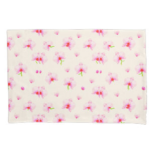 Pastel pink orchids pillowcase