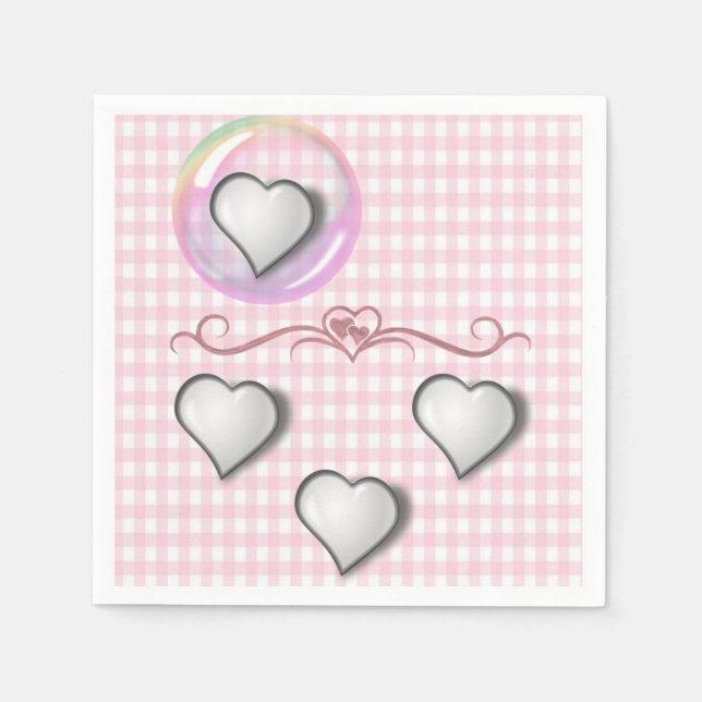 Pastel Pink Paper Napkins (Front)