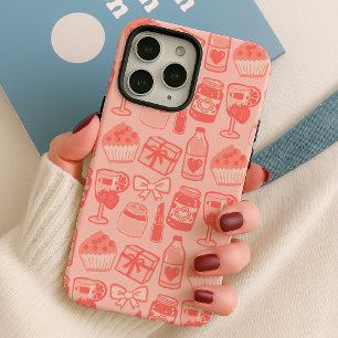 Pastel Pink Party Pattern iPhone 16 Pro Max Case
