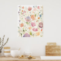 Pastel Pink Peach Lilac Wildflowers Florals By Ava