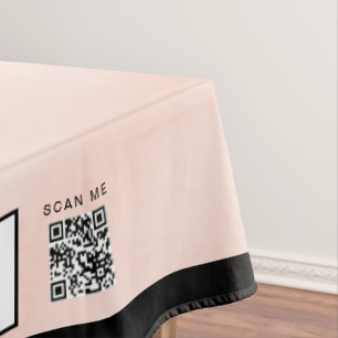 Pastel Pink Peach Watercolor Craft Show 60 x 84 Tablecloth