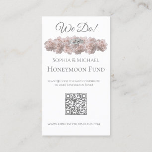 Pastel Pink Peony- We Do-Wedding Rings-Registry- Business Card