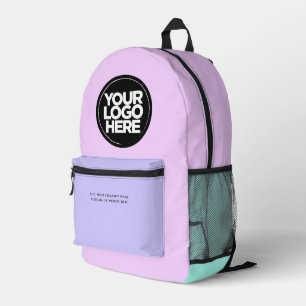 Pastel pink   Personalized Corporate Logo and Text Printed Backpack
