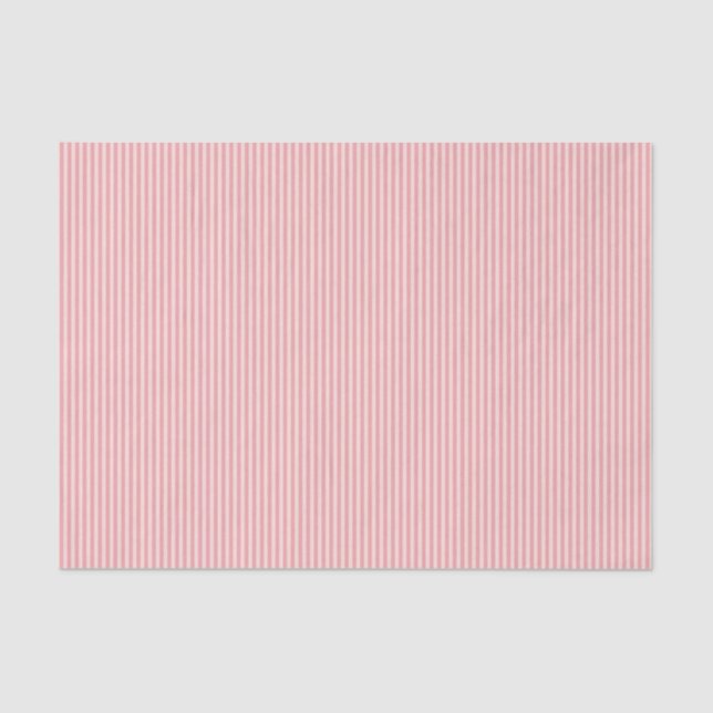 Pastel Pink Pinstripes Tissue Paper (Front)