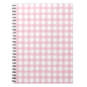 Pastel Pink Plaid – Soft Aesthetic Seamless Notebook