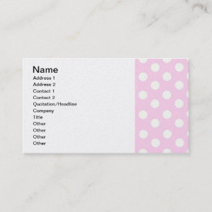 Pastel Pink Polka Dots Business Card
