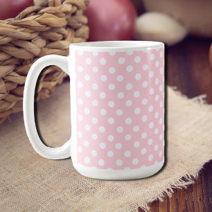 Pastel Pink  polka dots   Coffee Mug