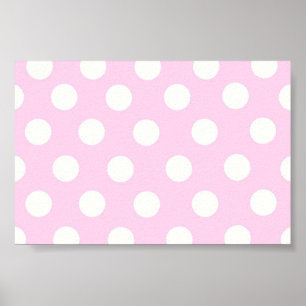 Pastel Pink Polka Dots Poster