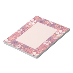 Pastel Pink & Purple Floral Notepad