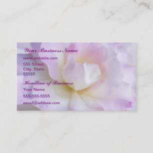 Pastel Pink Purple Rose Business Card