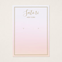 Pastel Pink Rainbow Ombre Script Earring Display