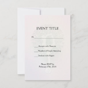 Pastel Pink Rainbow Yoga Tree RSVP Card