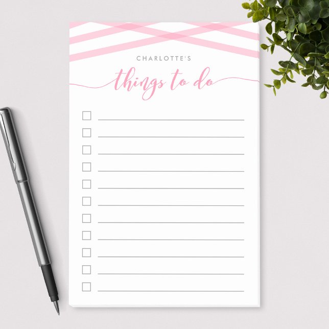 Pastel Pink Relax Script Things To Do List Post-it Notes (Creator Uploaded)
