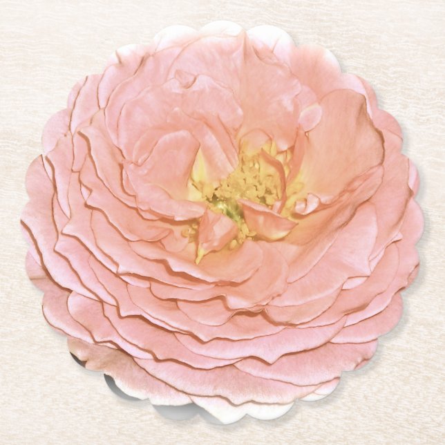 Pastel Pink Rose Coaster (Front)
