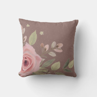 Pastel Pink Rose Cushion