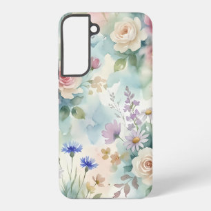 Pastel Pink Rose Floral Samsung Galaxy Case