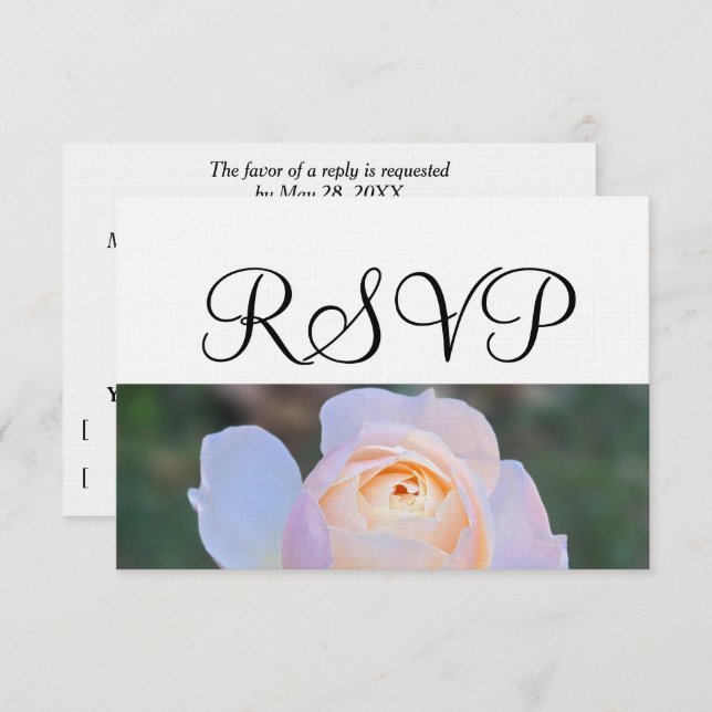 Pastel Pink Rose RSVP (Front/Back)