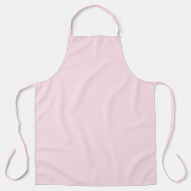 Pastel Pink Rose Solid Colour  Apron (Front)
