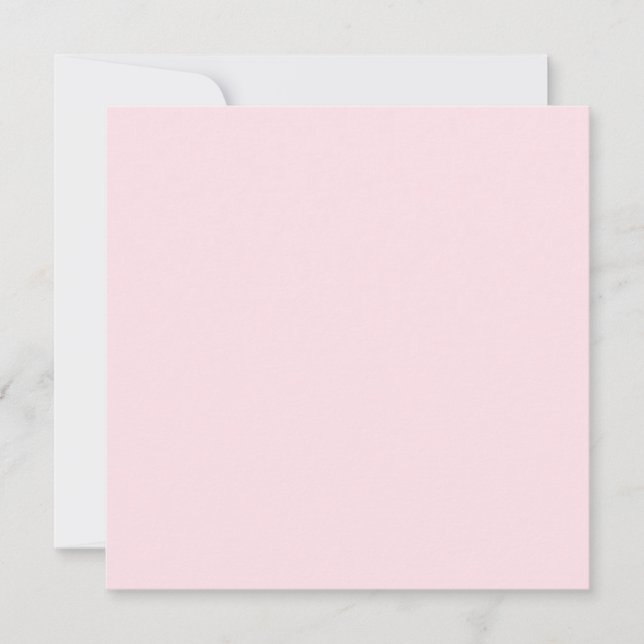 Pastel Pink Rose Solid Colour  Card (Front)