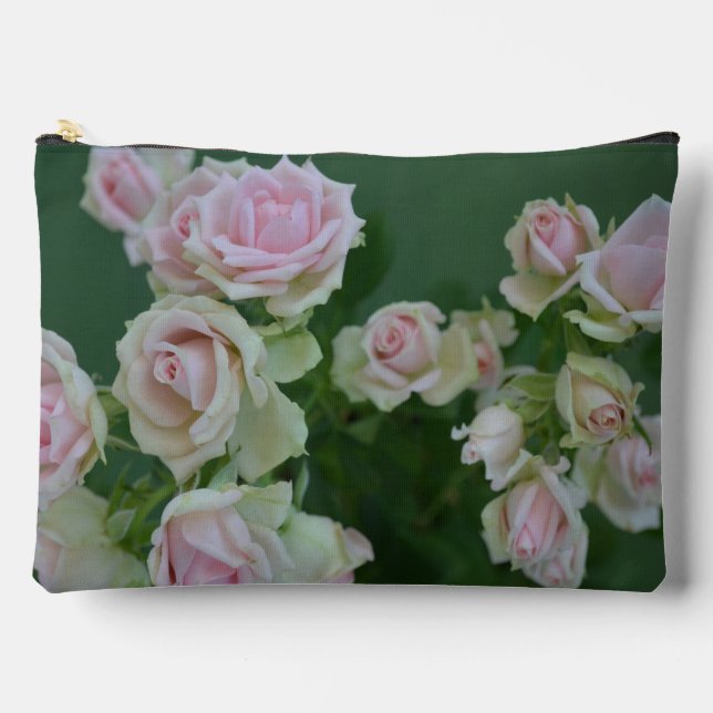 Pastel Pink Roses Aesthetic Accessory Pouch (Front)